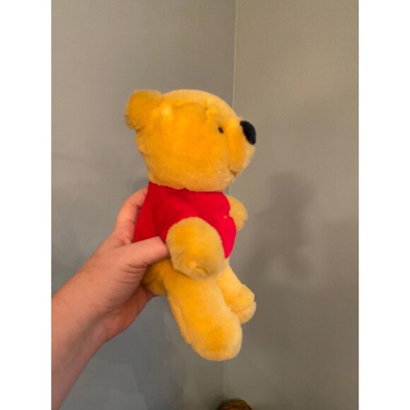 Vintage Sears Gund Disney Winnie The Pooh Plush Bear 9" Yellow With Red Shirt St - Picture 2 of 6